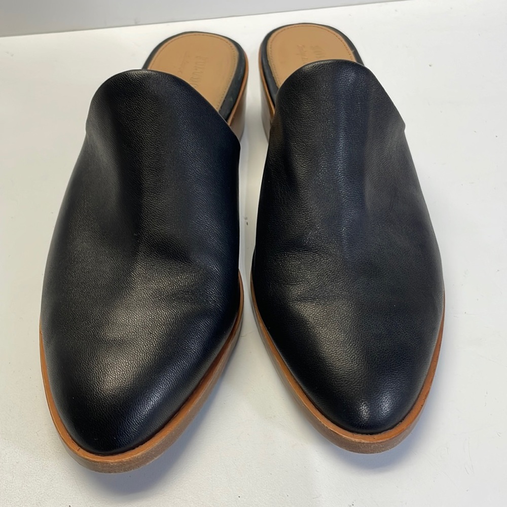 Soludos Black Leather Mules